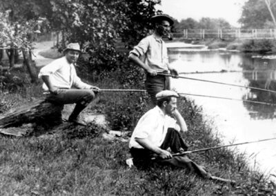 Fishing at Lake Lenape, c.1900